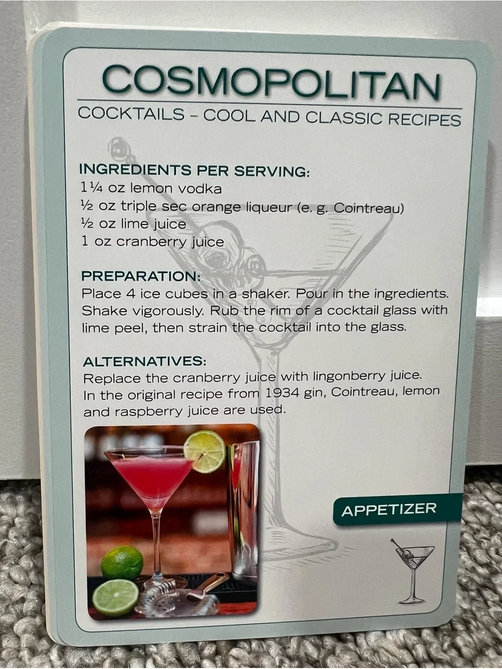 The Little Box of Cocktails Recipe Cards Set of 52 w/ Tin Shirley McGee